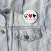 Hunde der friedlichen Liebe Button (Beispiel)