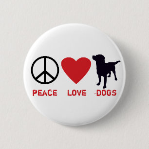 Hunde der friedlichen Liebe Button