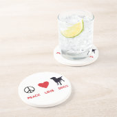 Hunde der friedlichen Liebe Getränkeuntersetzer (Seite)