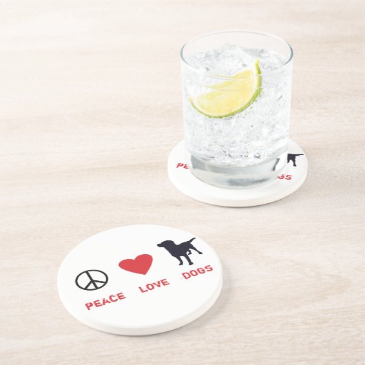 Hunde der friedlichen Liebe Getränkeuntersetzer (Seite)