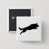 Hunde der Liebe der deutschen Hirtenherde-Silhouet Button (Vorne & Hinten)