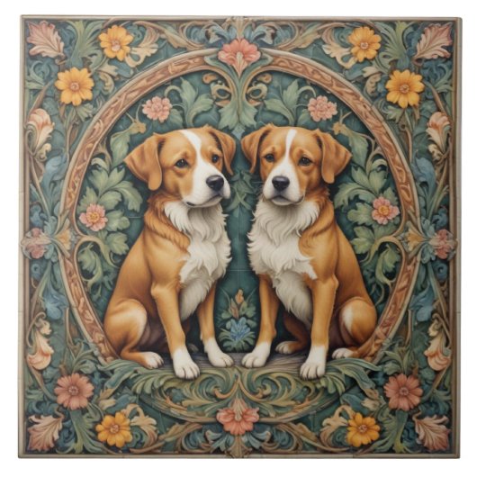 Hunde der verborgenen Grotte Fliese (Vorderseite)