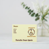 Hunde des Friedens Visitenkarte (Stehend Vorderseite)