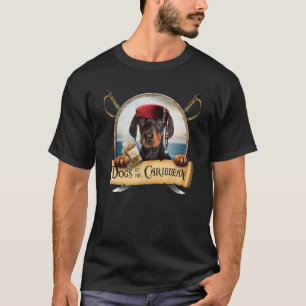 Hunde des Niedlichen Doberman der Karibik zu Weihn T-Shirt