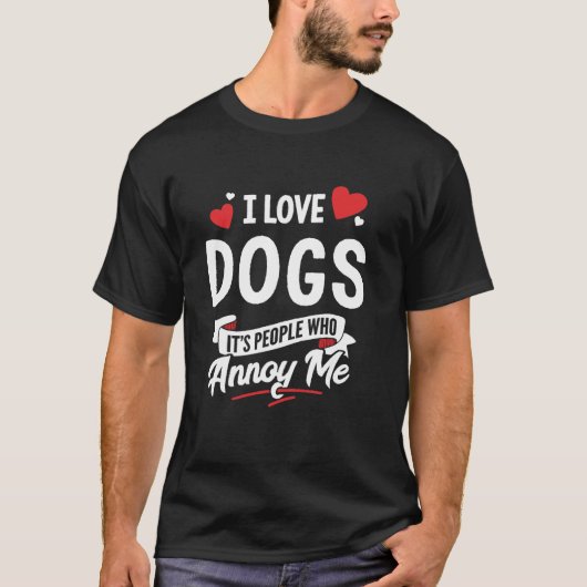 Hunde Design Geschenk I Liebe Hunde T-Shirt (Vorderseite)