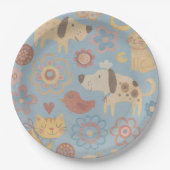 Hunde Designer-Papierplatten - Partyartikel Pappteller (Vorderseite)