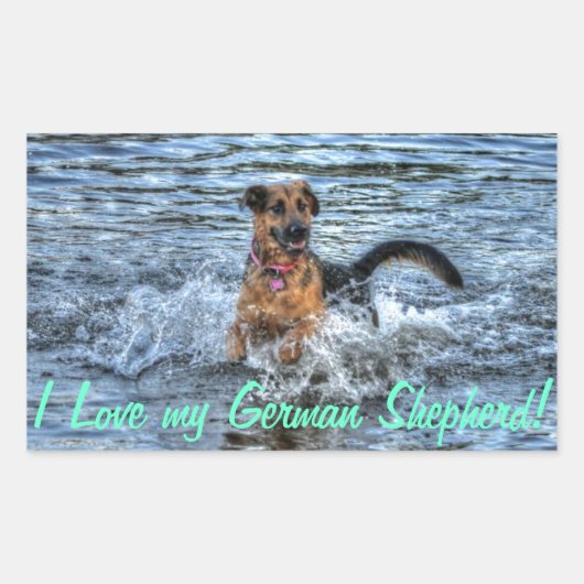 Hunde-Designs für Heimtiere Rechteckiger Aufkleber (Vorderseite)