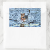 Hunde-Designs für Heimtiere Rechteckiger Aufkleber (Tasche)