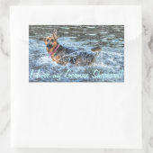 Hunde-Designs für Heimtiere Rechteckiger Aufkleber (Tasche)