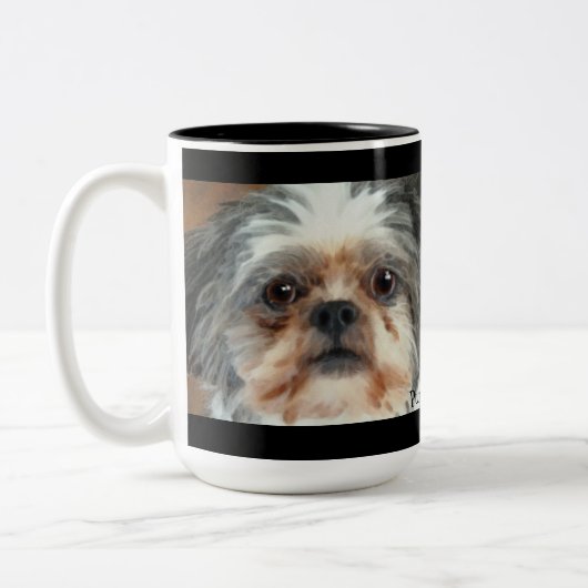 Hunde-Designs für Heimtiere Zweifarbige Tasse (Links)
