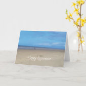 Hunde, die auf der Rentenkarte am Strand spazieren Karte (Gelbe Blume)