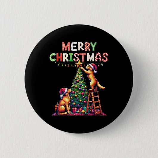 Hunde, die Christus dekorieren Button (Vorderseite)