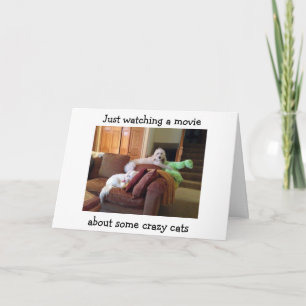 HUNDE, DIE DAS FILM ÜBER KRAZY CATS BIRTHDAY CARD KARTE