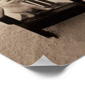 Hunde, die den Strand genießen Poster (Ecke)