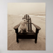 Hunde, die den Strand genießen Poster (Vorne)