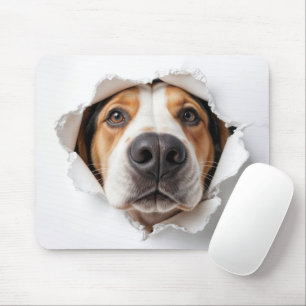 Hunde, die durch die Papierhalle des Drehpapiers p Mousepad