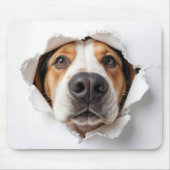 Hunde, die durch die Papierhalle des Drehpapiers p Mousepad (Vorne)