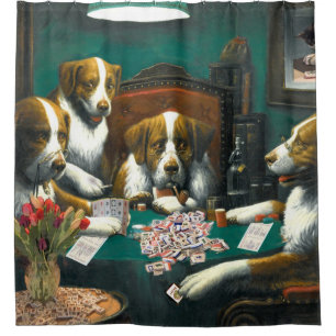 Hunde, die Duschvorhang Milliamperestunde Jongg
