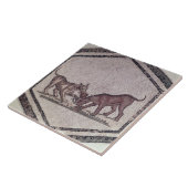 Hunde, die für einen Vogel, römisch kämpfen, 2.-. Fliese (Seite)