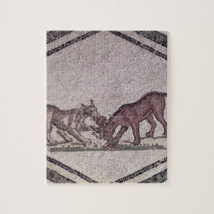 Hunde, die für einen Vogel, römisch kämpfen, 2.-. Puzzle