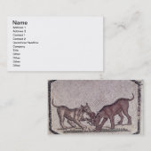 Hunde, die für einen Vogel, römisch kämpfen, 2.-. Visitenkarte (Vorne/Hinten)