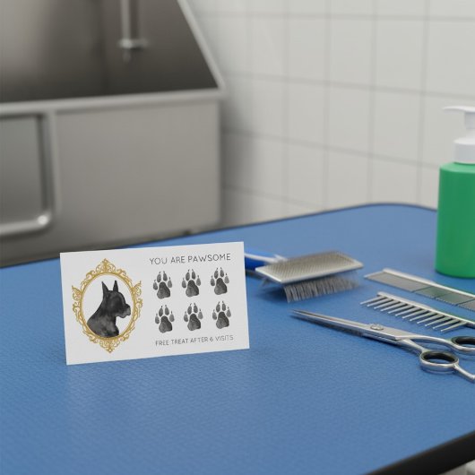 Hunde, die Haustiere züchten, schwarz und weiß Visitenkarte