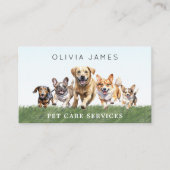 Hunde, die im Feld laufen und Hunde laufen und Hau Visitenkarte (Vorderseite)