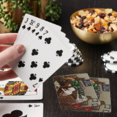Hunde, die on-line-Poker spielen Spielkarten (In Situ)