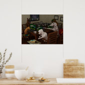 Hunde, die Online-Poker spielen Poster (Küche)