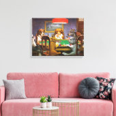 Hunde, die Poker als Freund spielen Leinwanddruck (Insitu (Wohnzimmer))