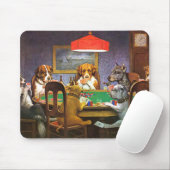 Hunde, die Poker als Freund spielen Mousepad (Mit Mouse)