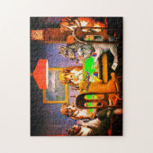 Hunde, die Poker als Freund spielen Puzzle (Vertikal)