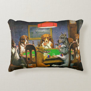 Hunde, die Poker, Kissen, Kunst durch Coolidge Dekokissen