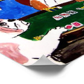 HUNDE, DIE POKER QUAD ACES SPIELEN POSTER (Ecke)