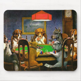 Hunde, die Poker spielen Mousepad