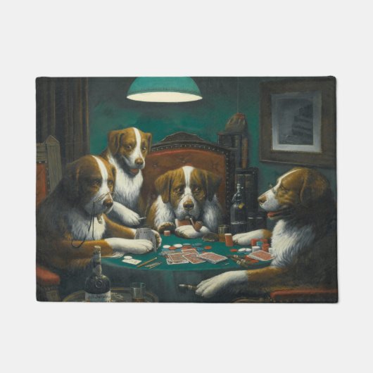 Hunde, die Poker spielen (Tierkartenspiel) Fußmatte (Vorderseite)
