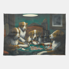 Hunde, die Poker spielen (Tierkartenspiel) Geschirrtuch