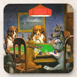 Hunde, die Poker spielen Untersetzer