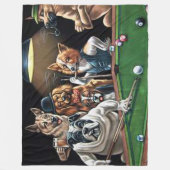 Hunde, die Pool - Bulldogge spielen Fleecedecke (Vorderseite)