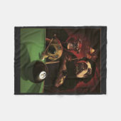 Hunde, die Pool - den Ball acht spielen Fleecedecke (Vorderseite (Horizontal))