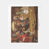 Hunde, die Pool - ein Bein auf dem Boden spielen Fleecedecke (Vorderseite)