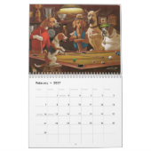 Hunde, die Pool spielen Kalender (Feb 2027)