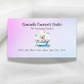 Hunde, die rosa bis blau beruflich werden terminkarte