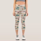 Hunde, die sich im Fahrzeugmuster bewegen Capri Leggings (Vorderseite)