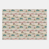 Hunde, die sich im Fahrzeugmuster bewegen Geschenkpapier Set (Vorderseite 2)