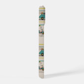 Hunde, die sich im Fahrzeugmuster bewegen iPhone 15 Hülle (Rechte Seite)