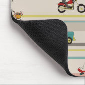 Hunde, die sich im Fahrzeugmuster bewegen Mousepad (Ecke)