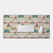 Hunde, die sich im Fahrzeugmuster bewegen Schreibtischunterlage (Tastatur & Maus)