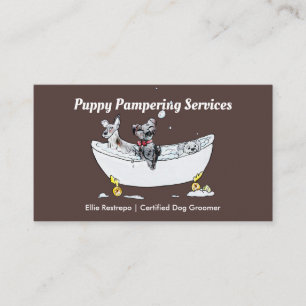 Hunde, die sich in einem Bath-Termin-Card aufhalte Terminkarte