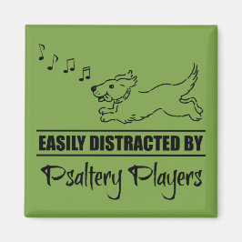 Hunde, die von Psaltery-Spielern leicht abgelenkt Magnet